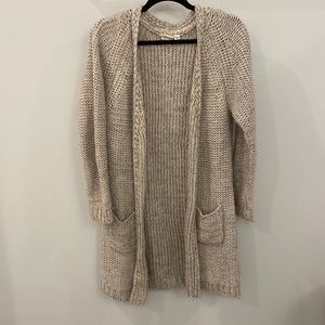Long knit cardigan